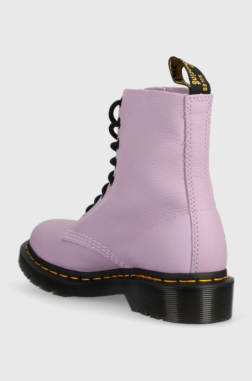 Dr. Martens Usnjeni nizki škornji 1460 Pascal ženski vijolična barva DM30689308 - Pepit.si