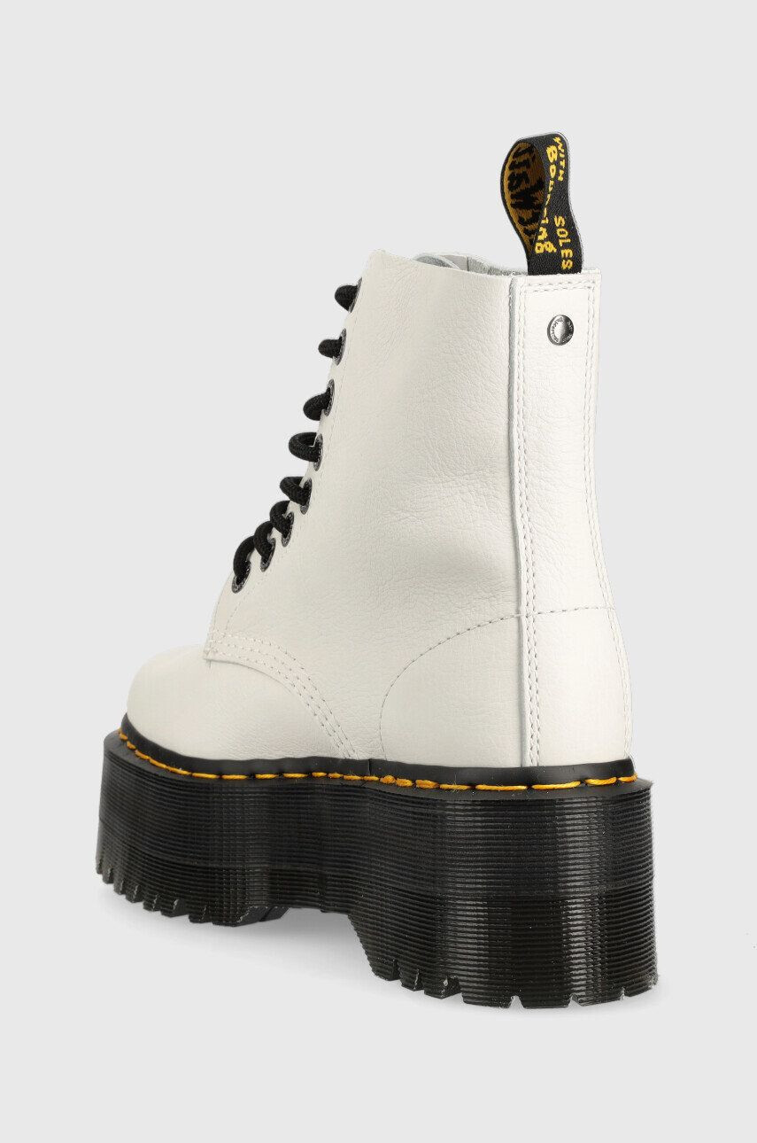 Dr. Martens Usnjeni nizki škornji 1460 Pascal Max ženski bela barva - Pepit.si