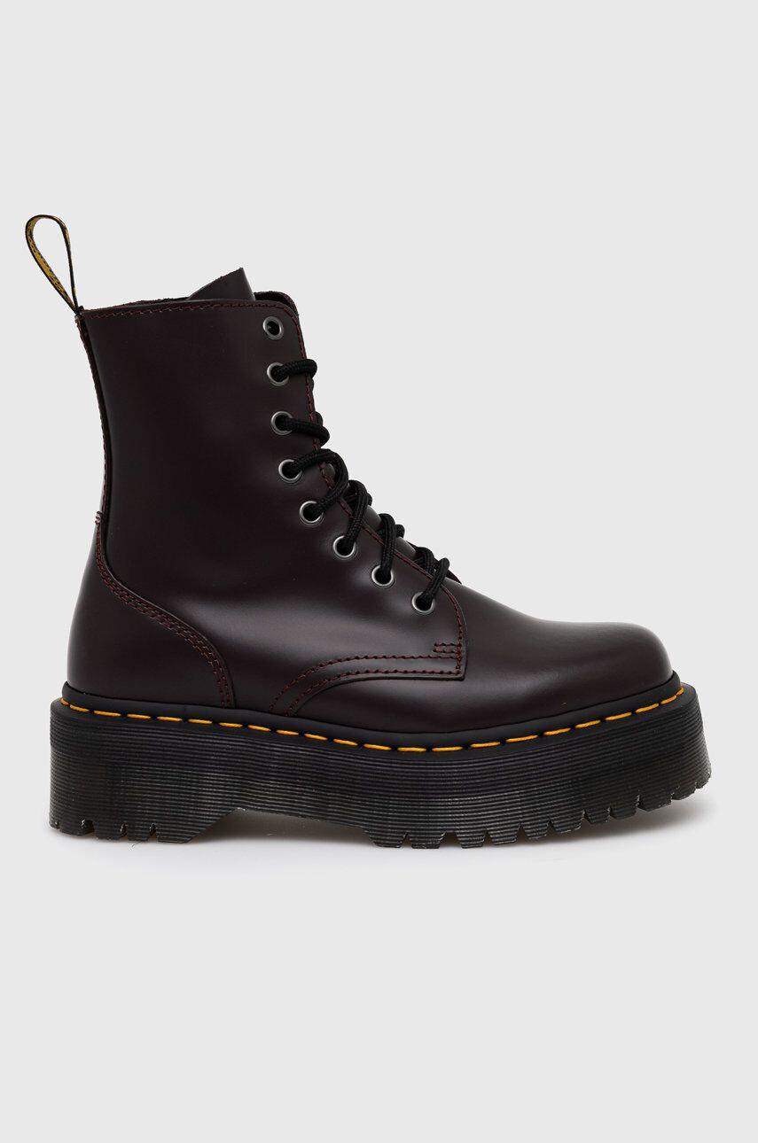 Dr. Martens Usnjeni nizki škornji ženski črna barva - Pepit.si