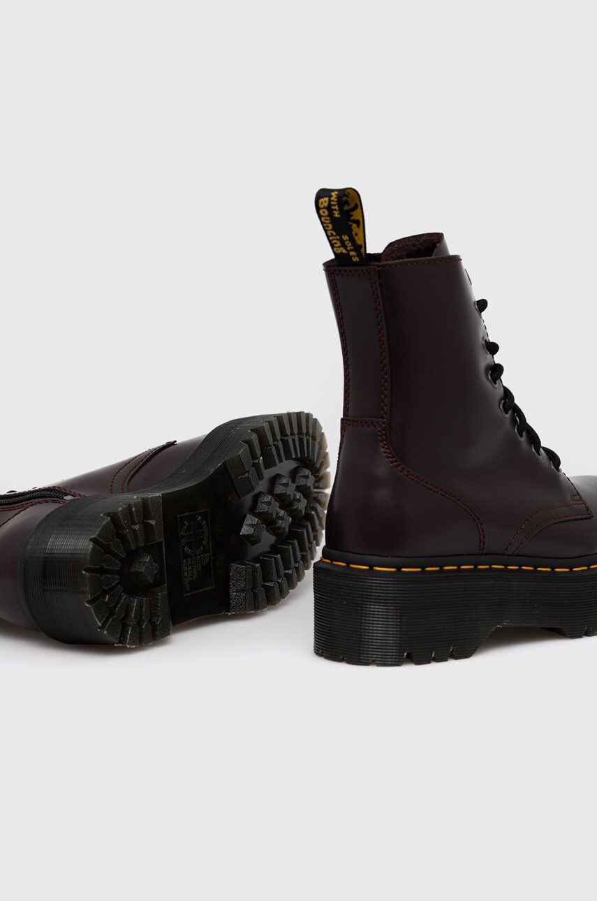 Dr. Martens Usnjeni nizki škornji ženski črna barva - Pepit.si