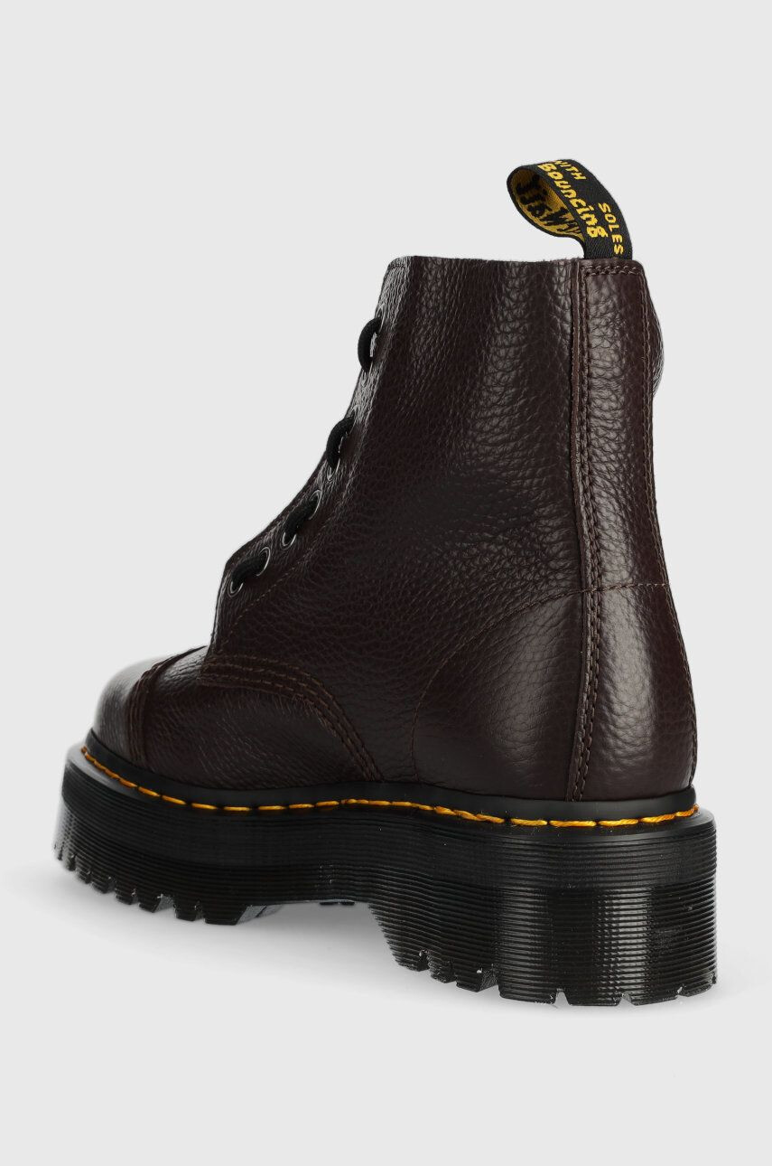 Dr. Martens Usnjeni nizki škornji Sinclair ženski bordo barva - Pepit.si