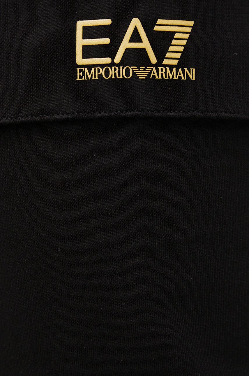 EA7 Emporio Armani Bombažen spodnji del trenirke moški črna barva - Pepit.si