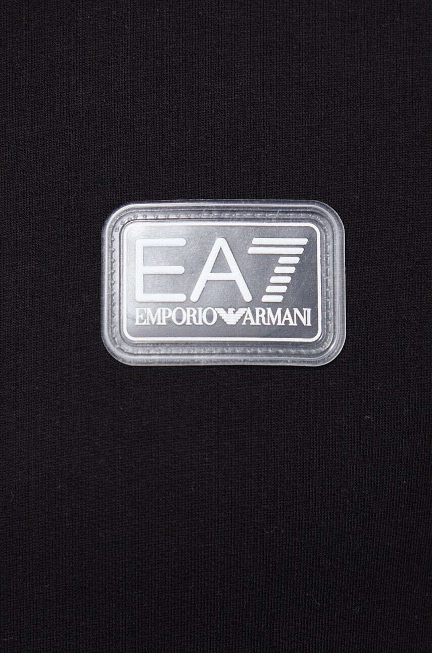 EA7 Emporio Armani Bombažna trenirka črna barva - Pepit.si