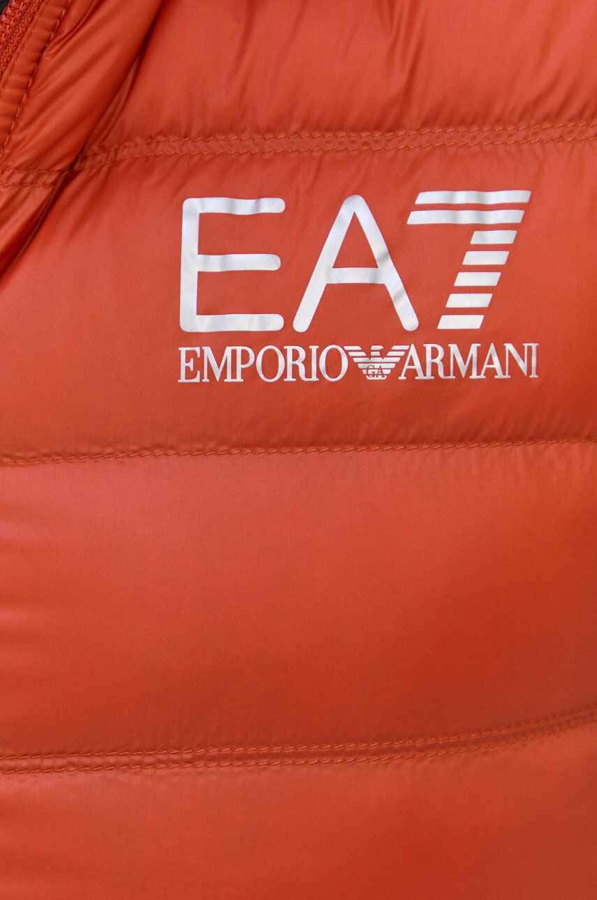 EA7 Emporio Armani Brezrokavnik s puhom moški oranžna barva - Pepit.si