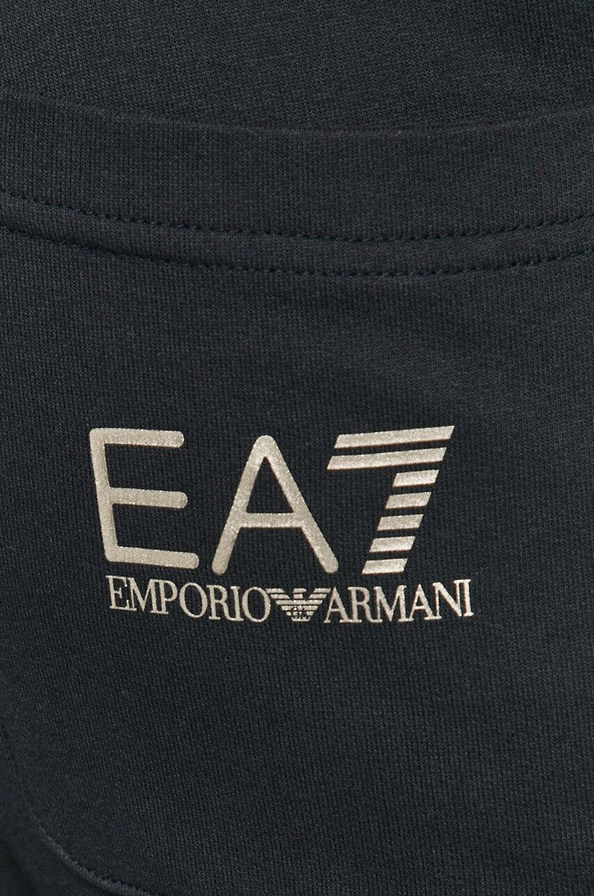 EA7 Emporio Armani Bombažen spodnji del trenirke moški mornarsko modra barva - Pepit.si