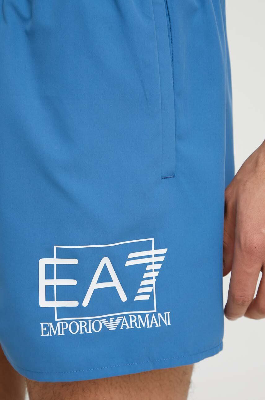 EA7 Emporio Armani Kopalne kratke hlače mornarsko modra barva - Pepit.si