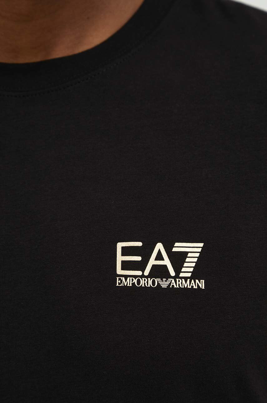 EA7 Emporio Armani Kratka majica ženski črna barva - Pepit.si