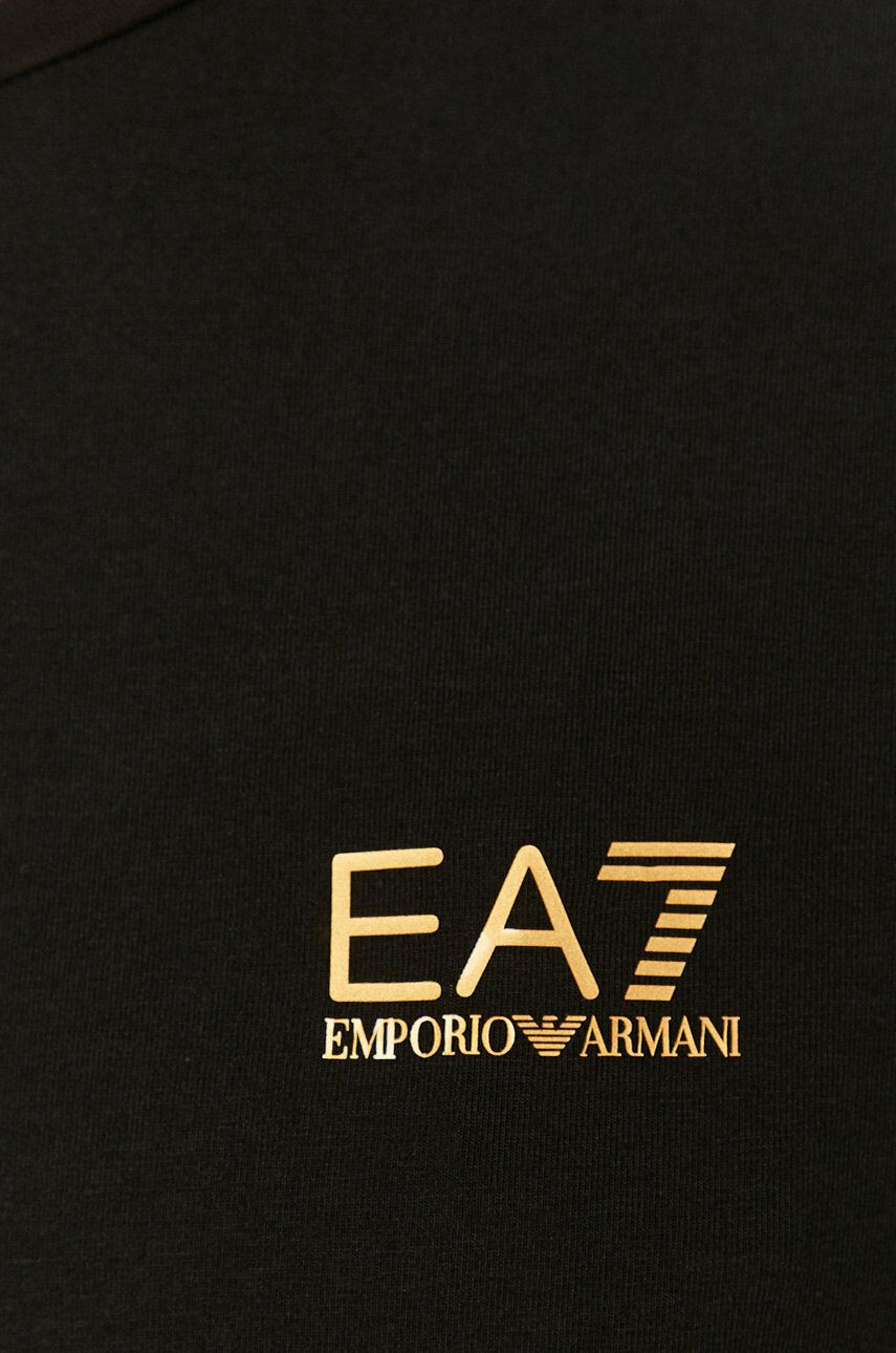 EA7 Emporio Armani Majica z dolgimi rokavi moški črna barva - Pepit.si