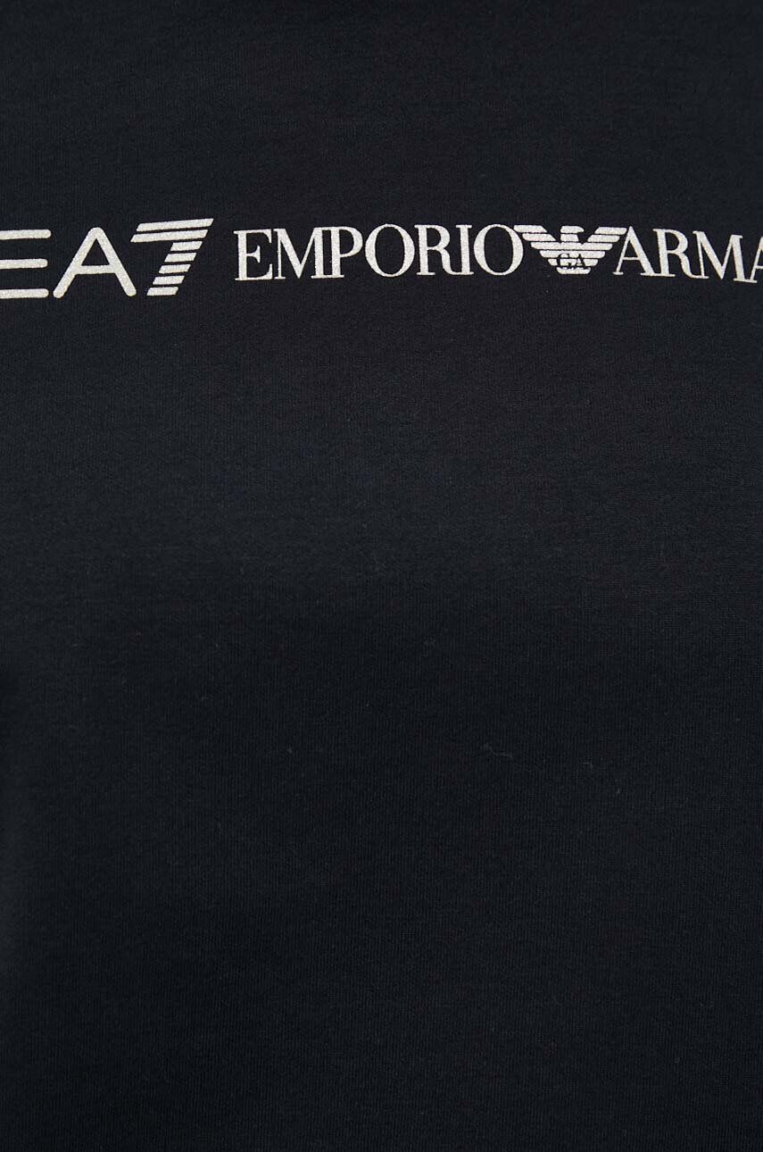 EA7 Emporio Armani Pulover ženska črna barva - Pepit.si