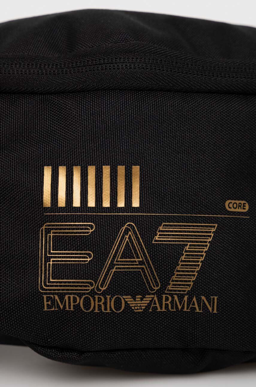 EA7 Emporio Armani Torbica za okoli pasu črna barva - Pepit.si