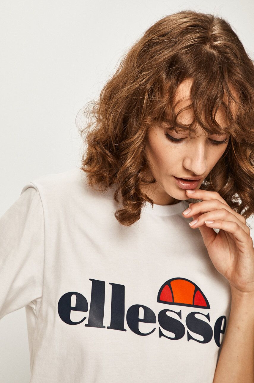 Ellesse Bombažna kratka majica bela barva - Pepit.si