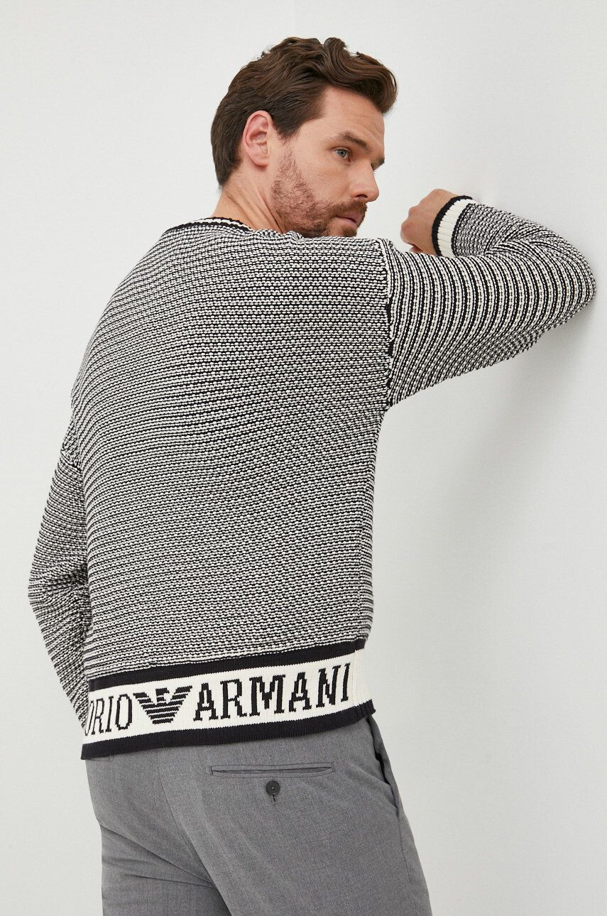 Emporio Armani Bombažen pulover - Pepit.si