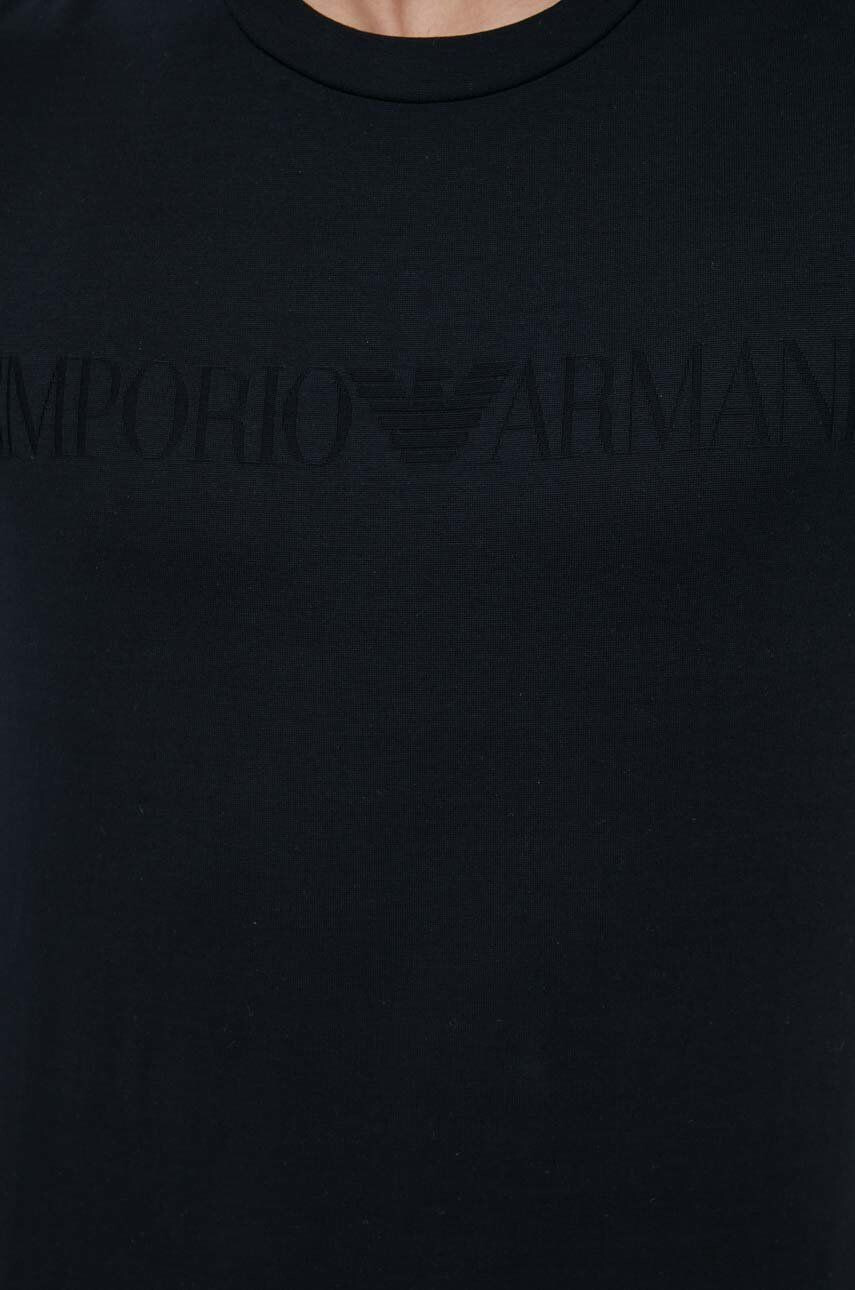 Emporio Armani Bombažna kratka majica mornarsko modra barva - Pepit.si