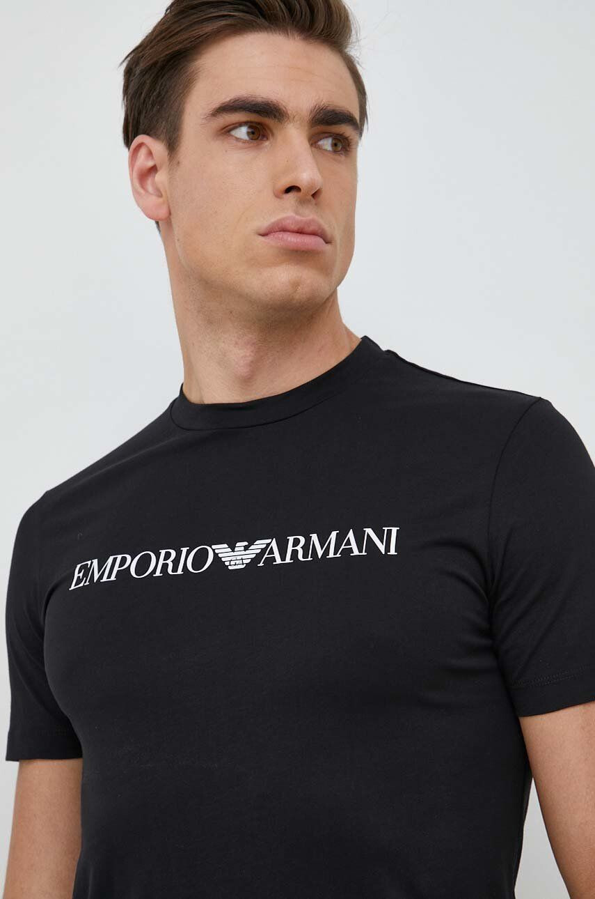 Emporio Armani Bombažna kratka majica - Pepit.si