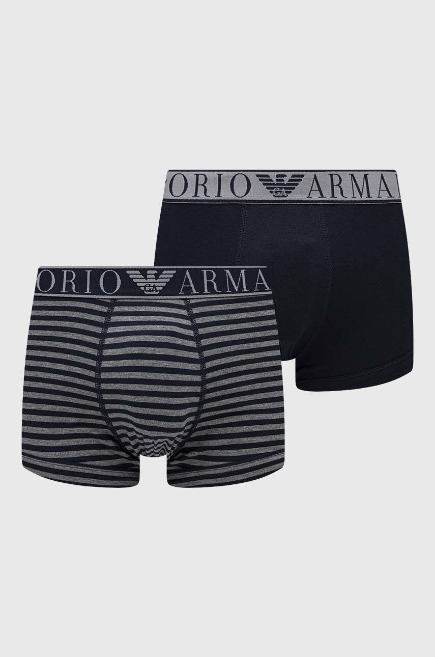 Emporio Armani Underwear Boksarice 2-pack moški mornarsko modra barva - Pepit.si