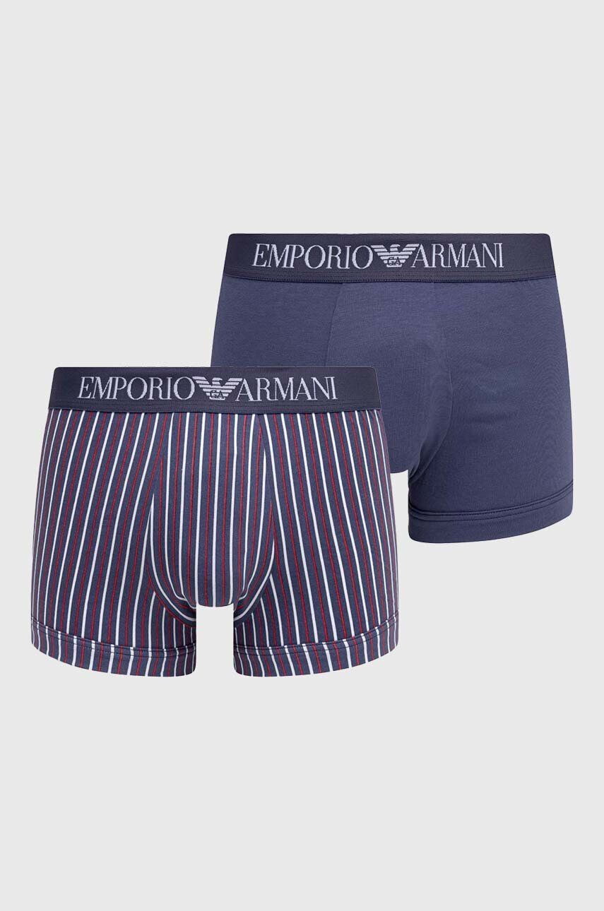 Emporio Armani Underwear Boksarice 2-pack moški mornarsko modra barva - Pepit.si