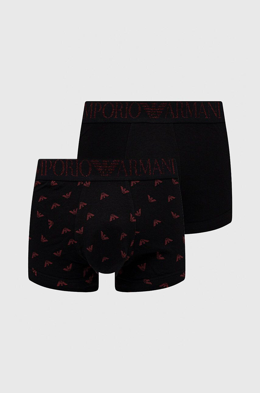 Emporio Armani Underwear Boksarice (2-pack) moške črna barva - Pepit.si