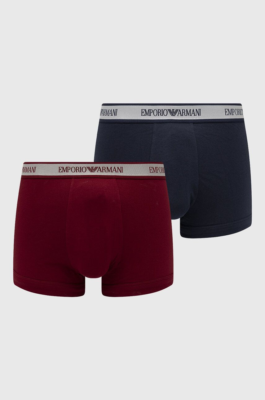 Emporio Armani Underwear Boksarice (2-pack) moške mornarsko modra barva - Pepit.si