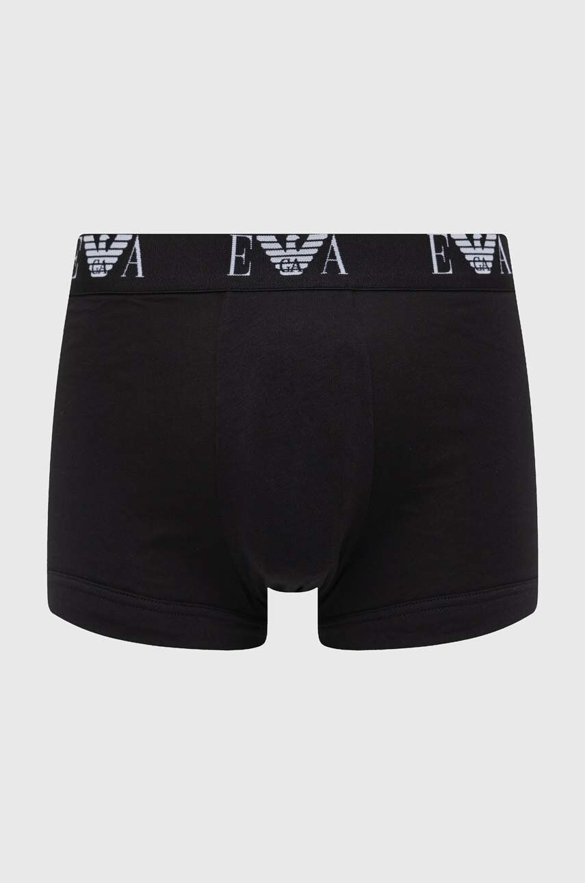 Emporio Armani Underwear Boksarice 3-pack moški črna barva - Pepit.si