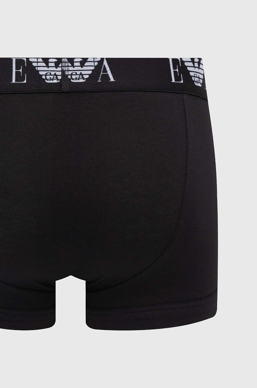 Emporio Armani Underwear Boksarice 3-pack moški črna barva - Pepit.si