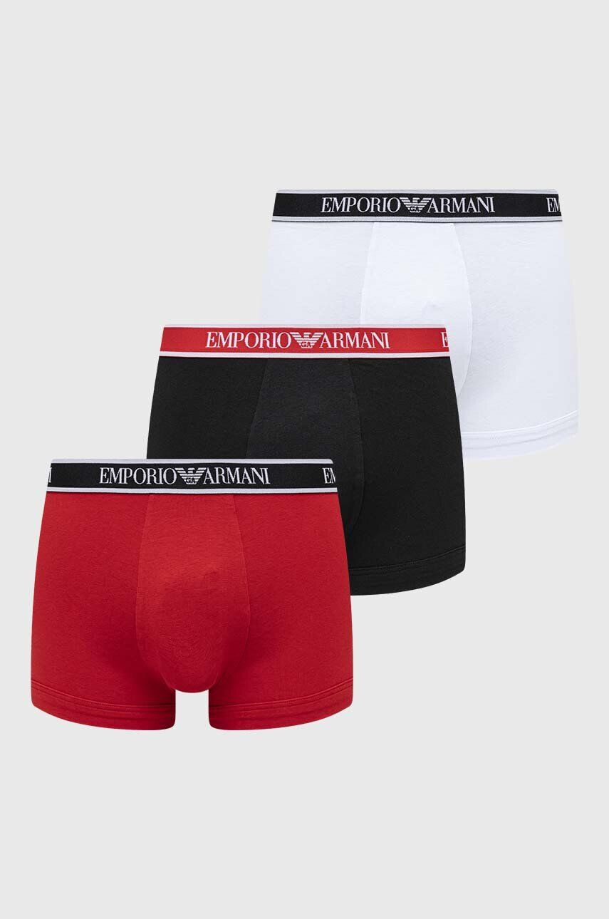 Emporio Armani Underwear Boksarice 3-pack moški mornarsko modra barva - Pepit.si