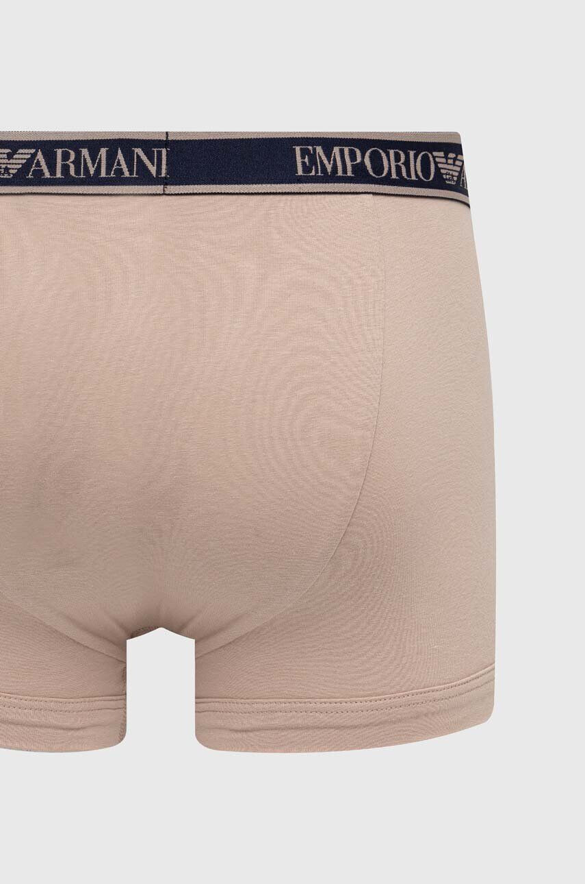 Emporio Armani Underwear Boksarice 3-pack moški bež barva - Pepit.si