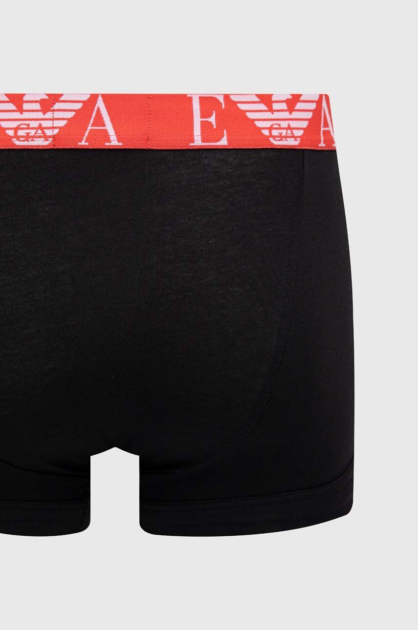 Emporio Armani Underwear Boksarice 3-pack moški črna barva - Pepit.si