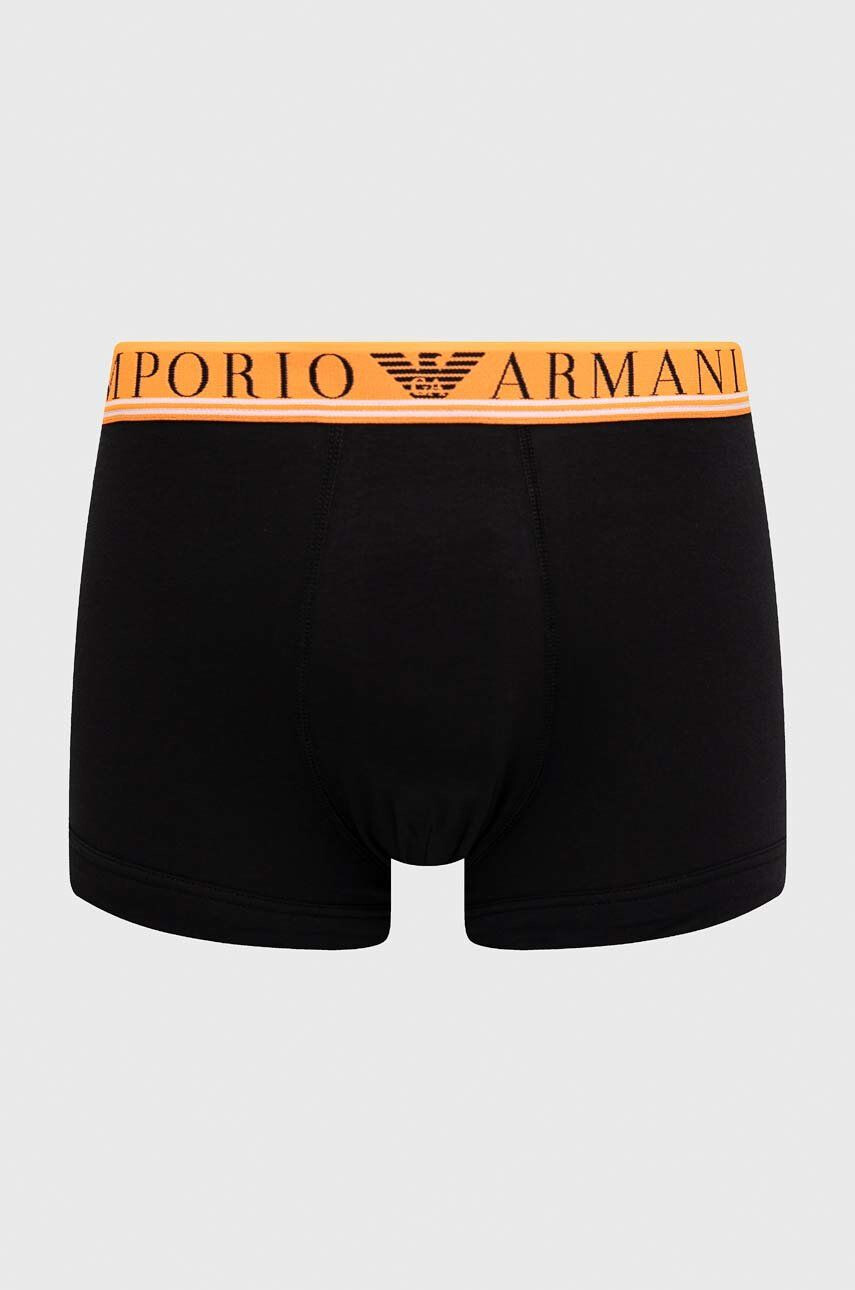 Emporio Armani Underwear Boksarice 3-pack moški črna barva - Pepit.si