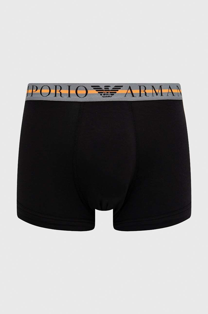 Emporio Armani Underwear Boksarice 3-pack moški črna barva - Pepit.si