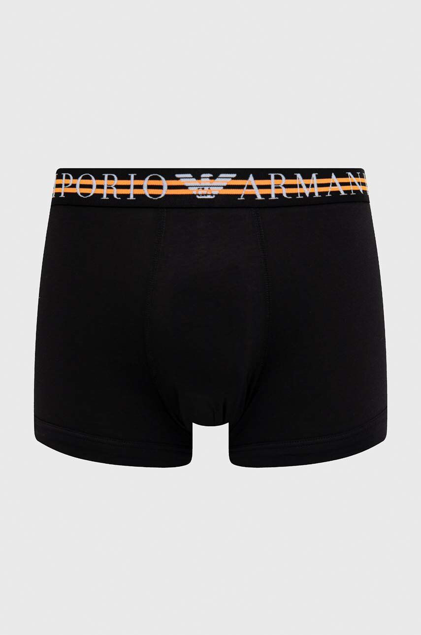 Emporio Armani Underwear Boksarice 3-pack moški črna barva - Pepit.si