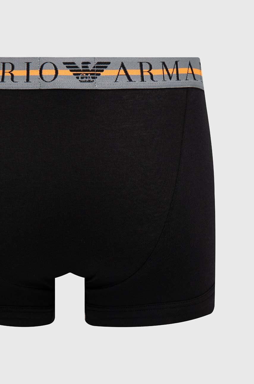 Emporio Armani Underwear Boksarice 3-pack moški črna barva - Pepit.si