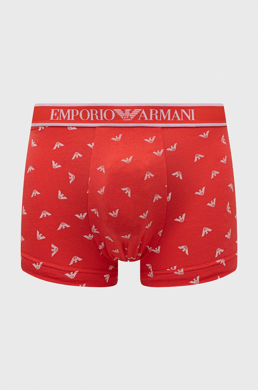 Emporio Armani Underwear Boksarice 3-pack moški rdeča barva - Pepit.si