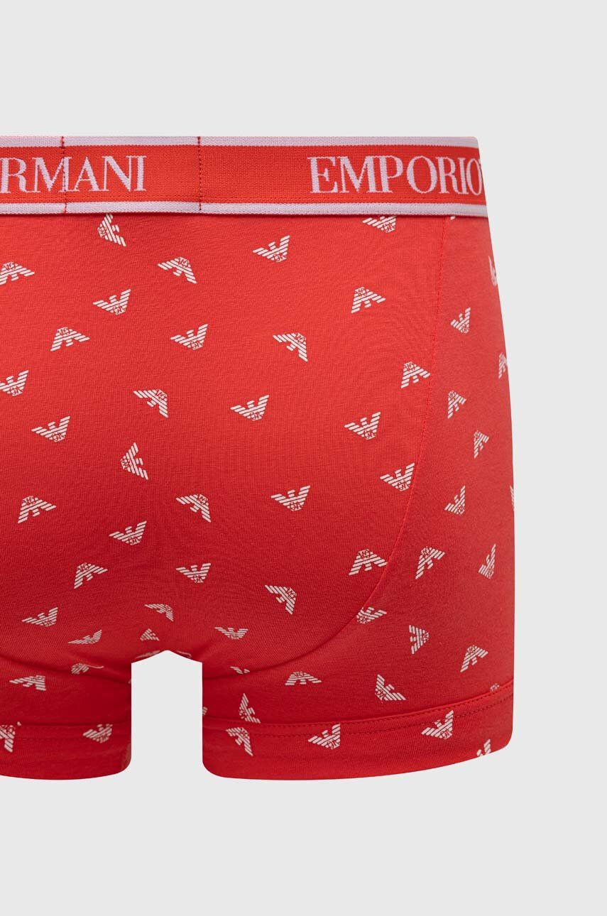 Emporio Armani Underwear Boksarice 3-pack moški rdeča barva - Pepit.si