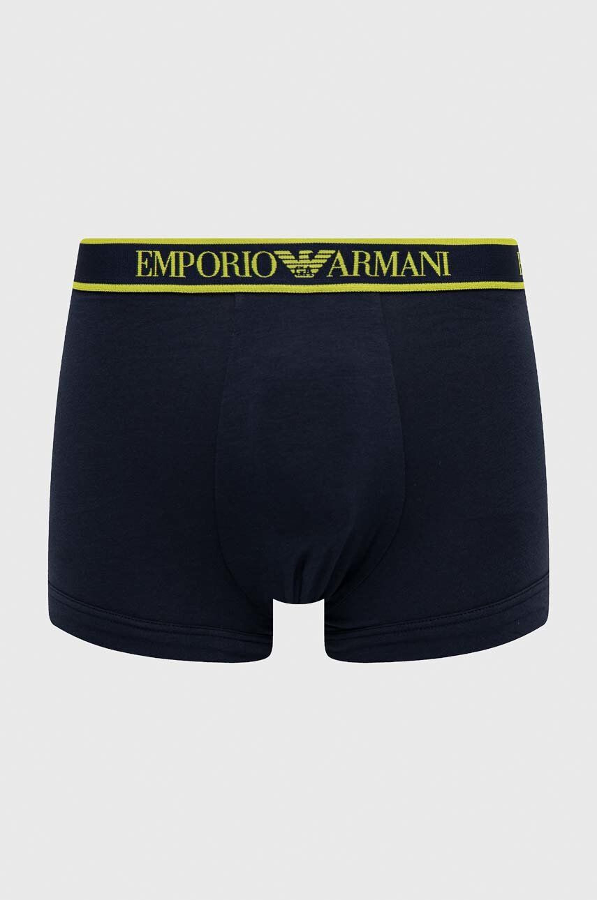 Emporio Armani Underwear Boksarice 3-pack moški mornarsko modra barva - Pepit.si