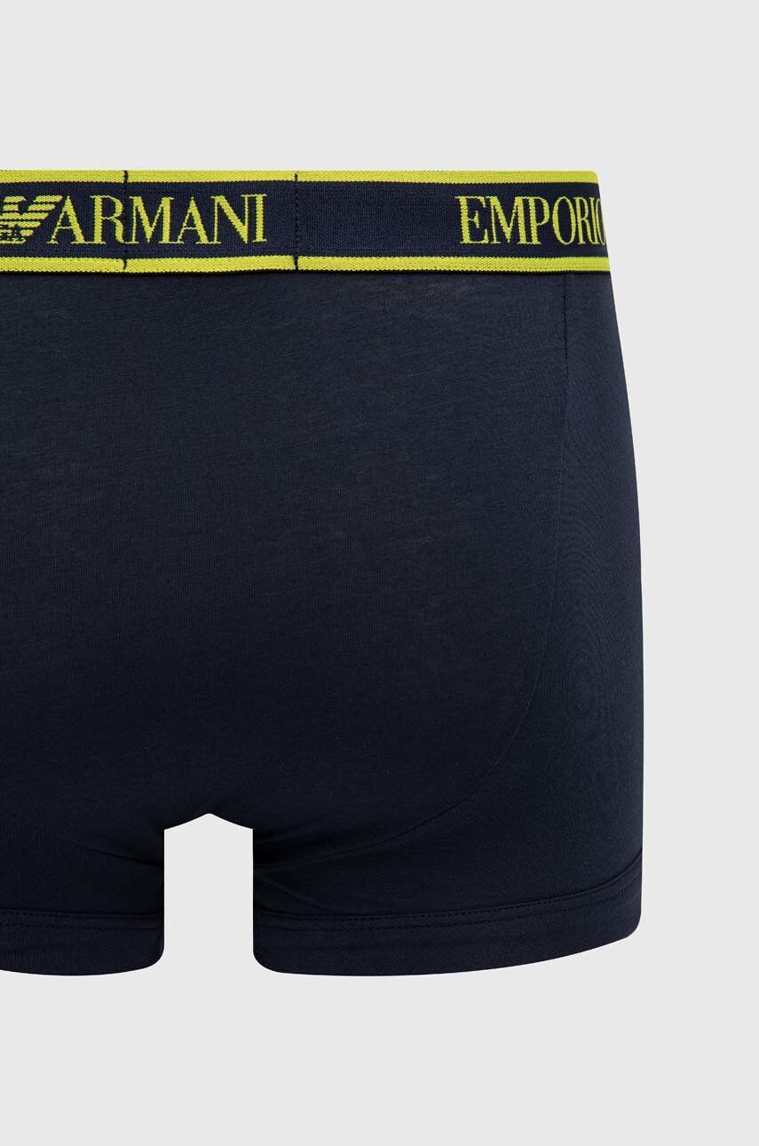 Emporio Armani Underwear Boksarice 3-pack moški mornarsko modra barva - Pepit.si