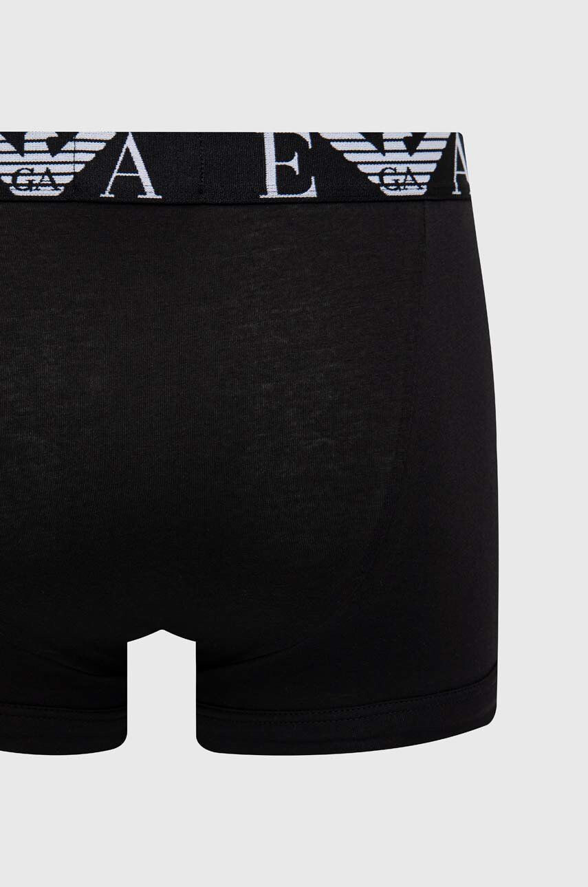 Emporio Armani Underwear Boksarice 3-pack moški črna barva - Pepit.si