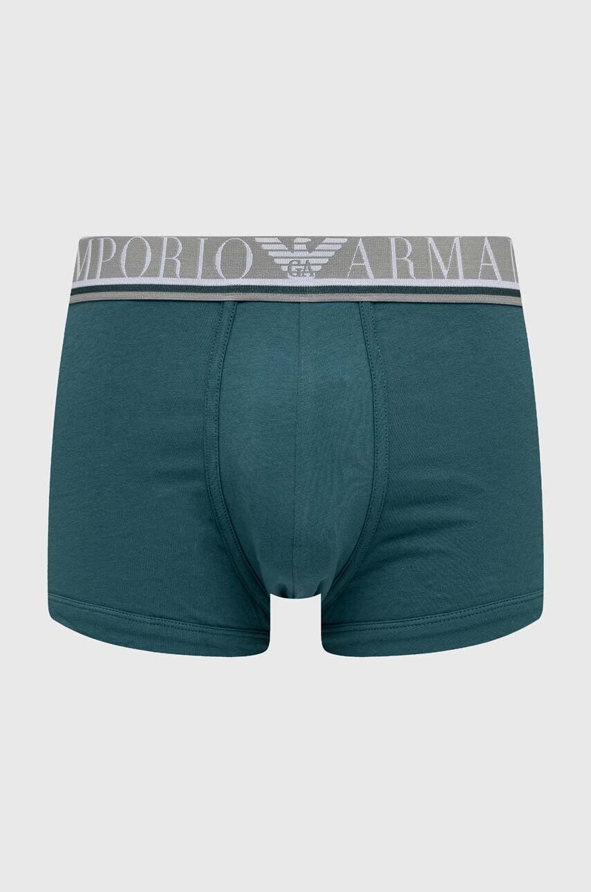 Emporio Armani Underwear Boksarice moški zelena barva - Pepit.si