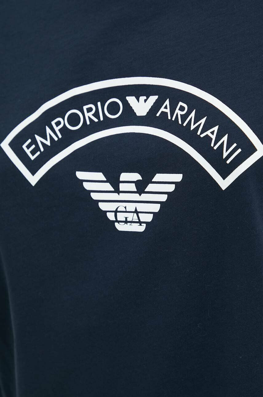 Emporio Armani Underwear Bombažna kratka majica črna barva - Pepit.si