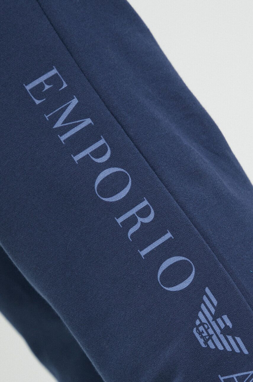 Emporio Armani Underwear Bombažne hlače mornarsko modra barva - Pepit.si