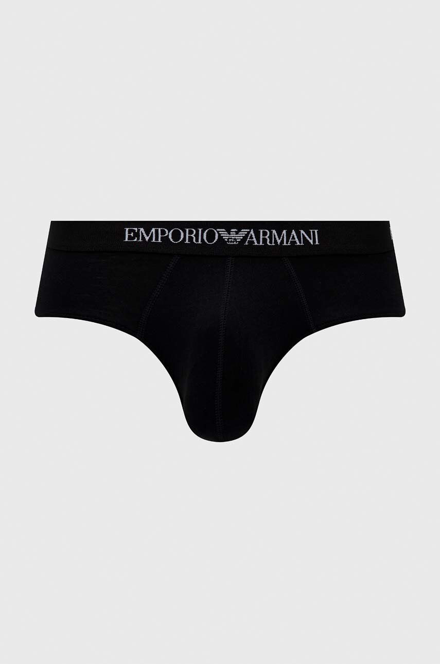 Emporio Armani Underwear Bombažne spodnjice 3-pack mornarsko modra barva - Pepit.si