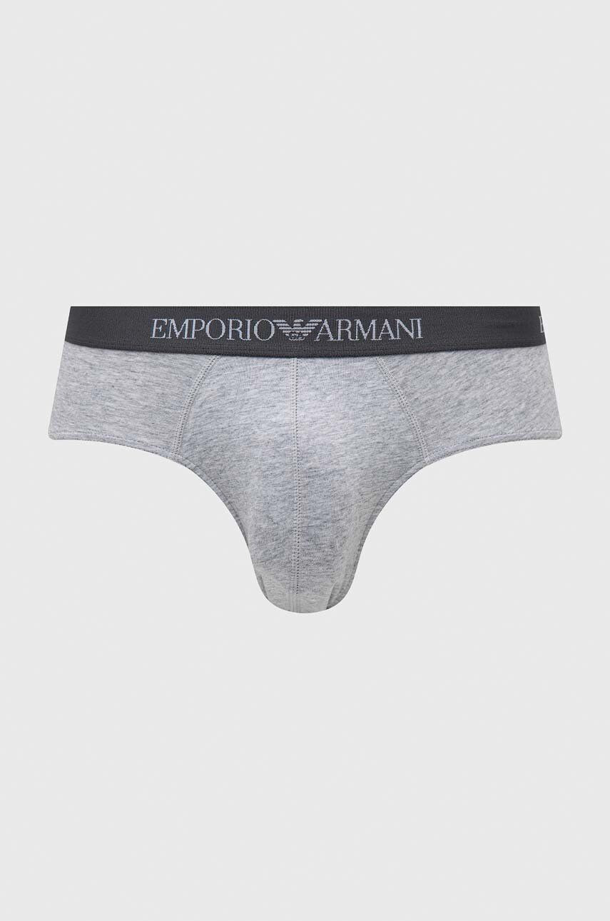 Emporio Armani Underwear Bombažne spodnjice 3-pack mornarsko modra barva - Pepit.si