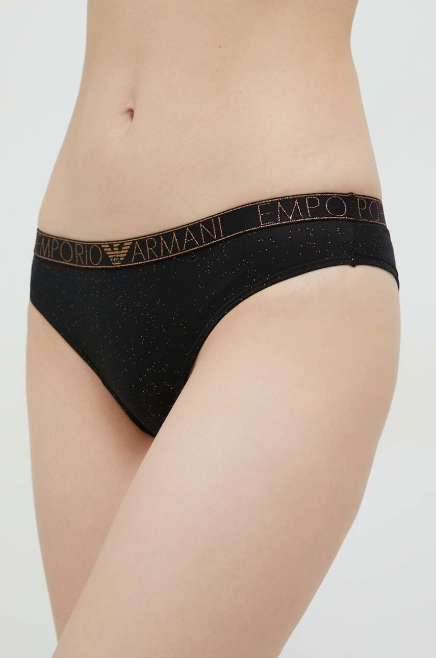 Emporio Armani Underwear Komplet modrček in spodnjice črna barva - Pepit.si