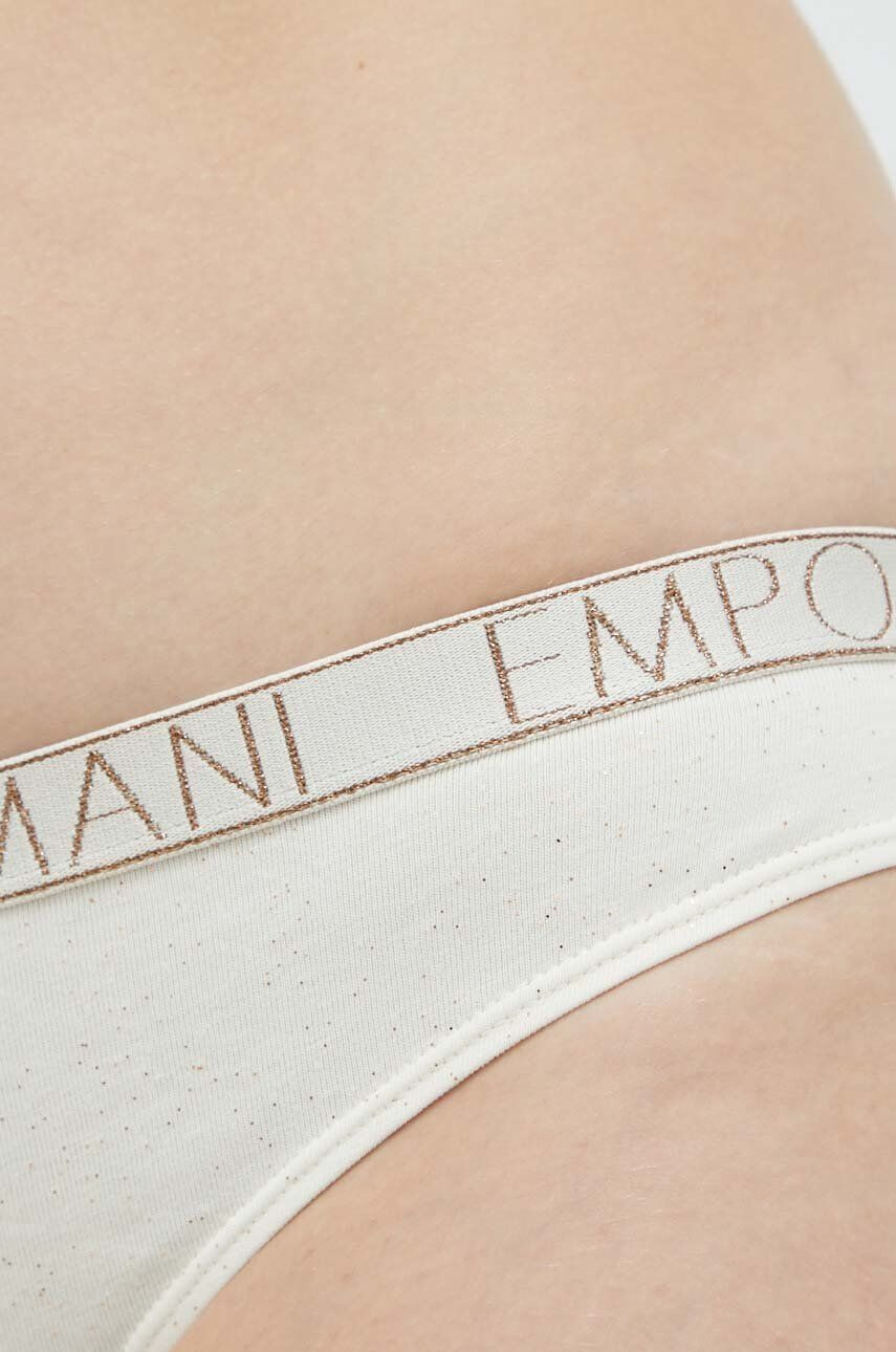 Emporio Armani Underwear Komplet modrček in spodnjice bež barva - Pepit.si