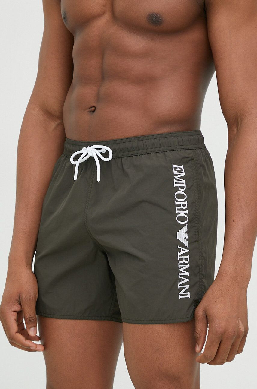 Emporio Armani Underwear Kopalne kratke hlače siva barva - Pepit.si