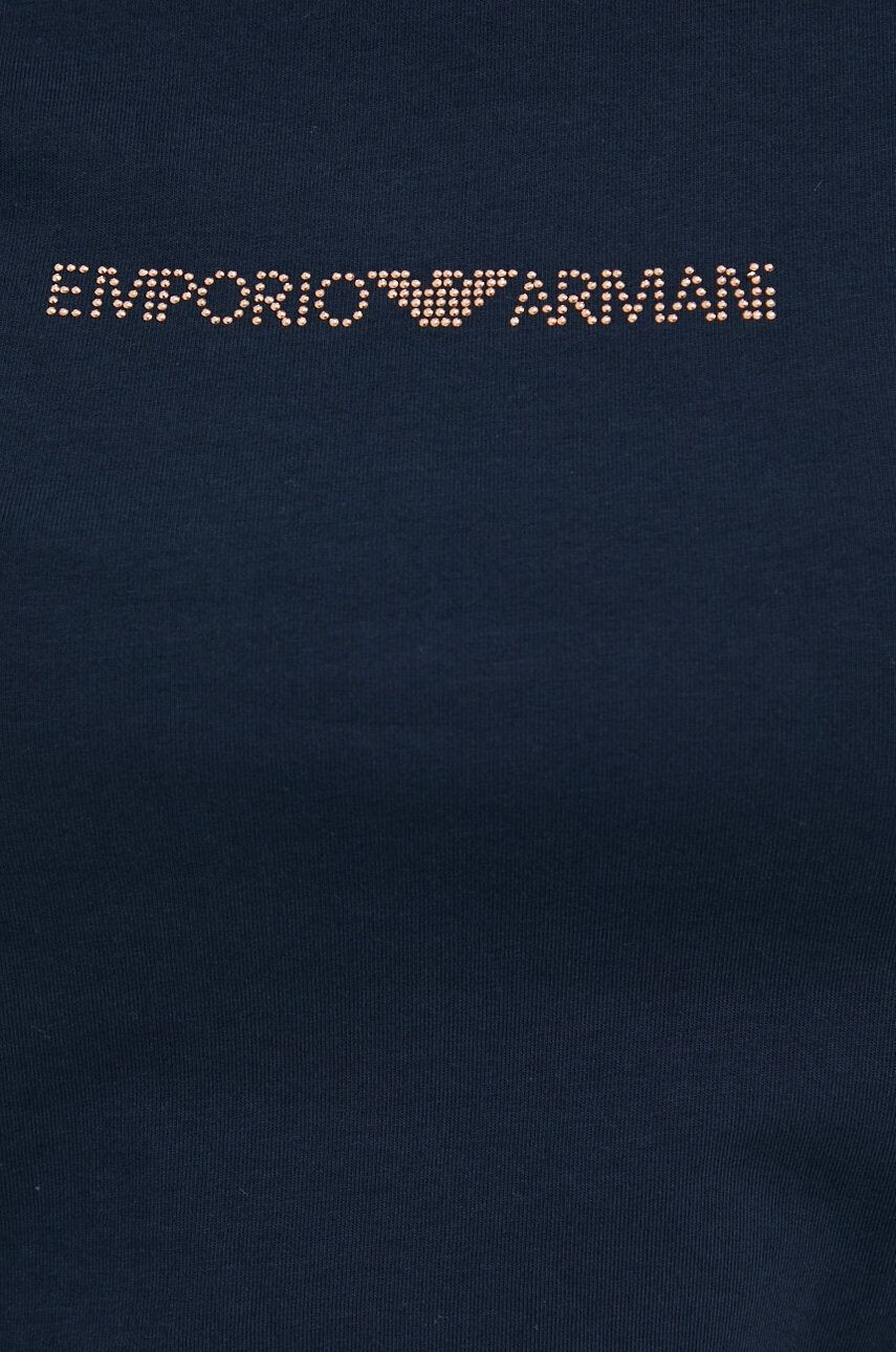 Emporio Armani Underwear Kratka majica ženski mornarsko modra barva - Pepit.si