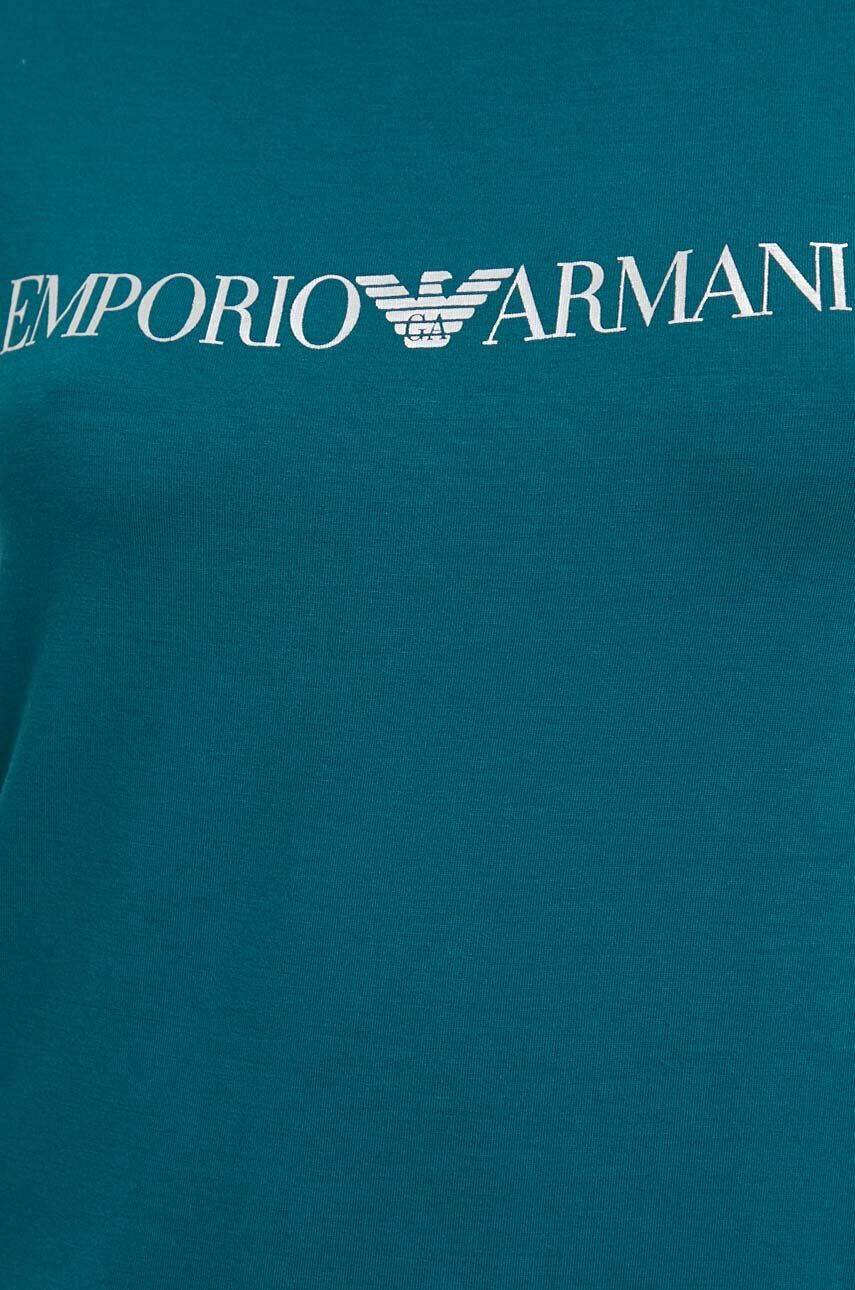 Emporio Armani Underwear Kratka majica za plažo zelena barva - Pepit.si