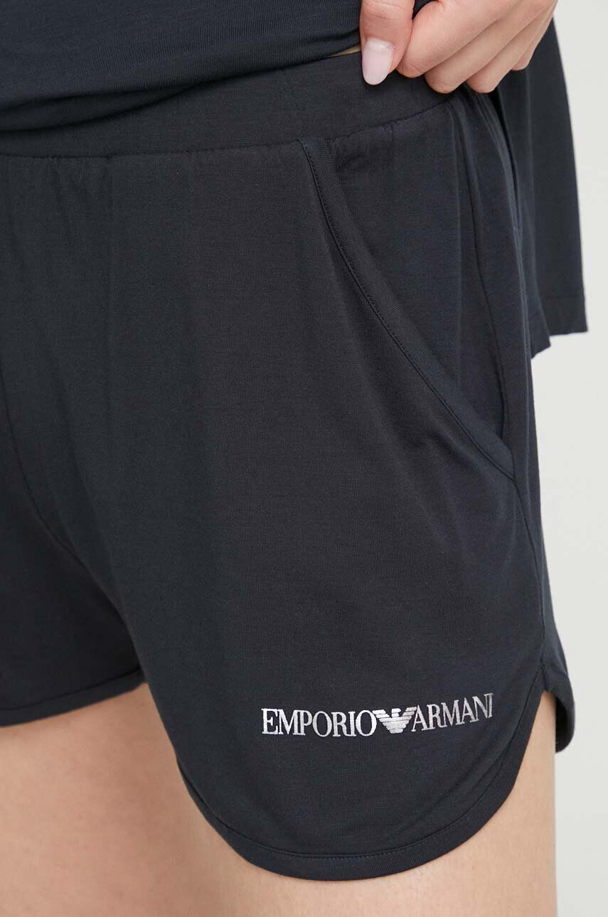 Emporio Armani Underwear Kratke hlače za na plažo ženski črna barva - Pepit.si