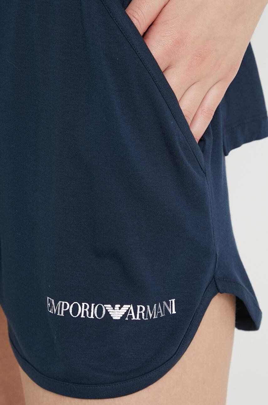 Emporio Armani Underwear Kratke hlače za na plažo ženski mornarsko modra barva - Pepit.si