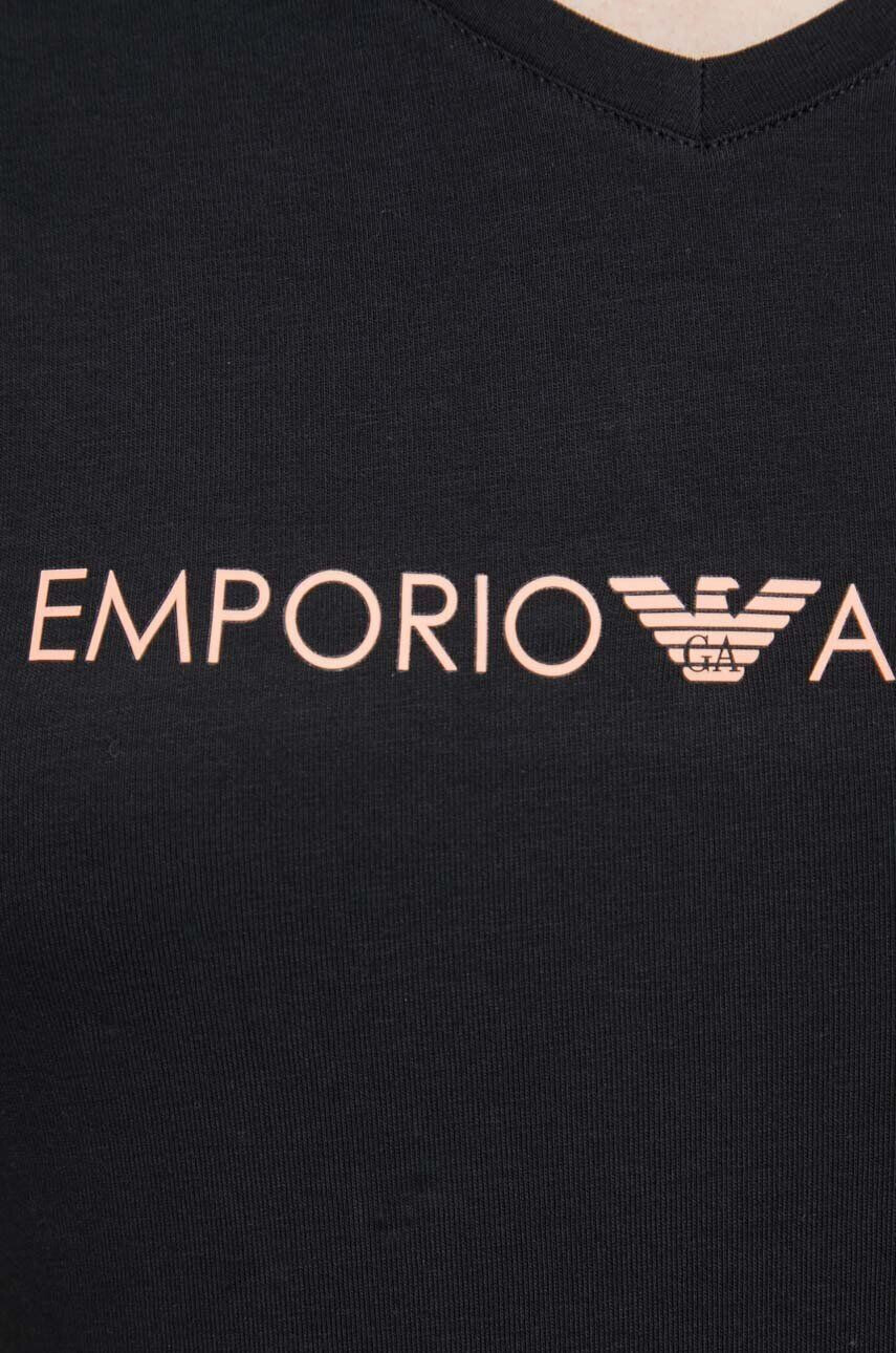 Emporio Armani Underwear Majica lounge črna barva - Pepit.si