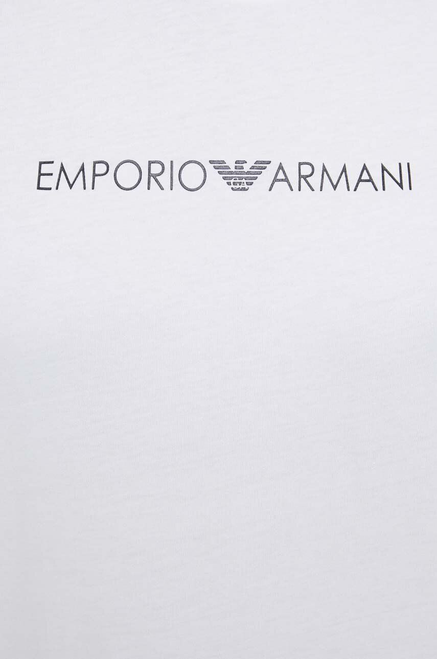 Emporio Armani Underwear Majica z dolgimi rokavi lounge bela barva - Pepit.si